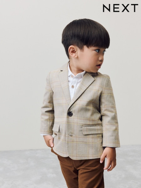 Brown Check Blazer (3mths-9yrs) (AR6331) | R$ 285 - R$ 325