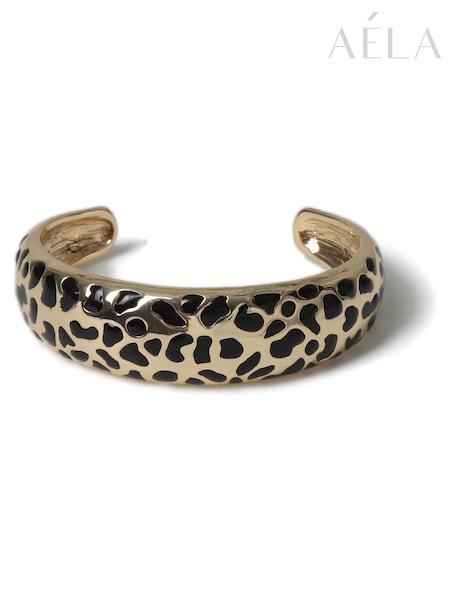 Aela Gold Tone Leopard Print Bangle (AR6348) | ‏48 د.إ.‏