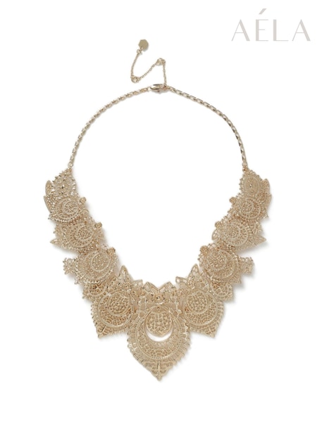 Aela Gold Tone Filigree Collar Necklace (AR6361) | €36
