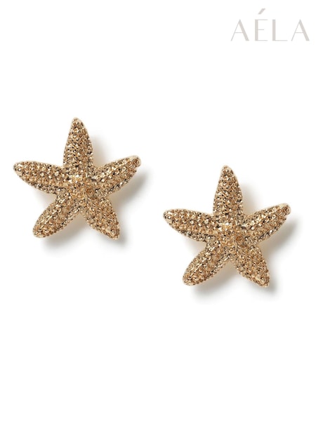 Aela Gold Tone Starfish Stud Earrings (AR6367) | 541 UAH