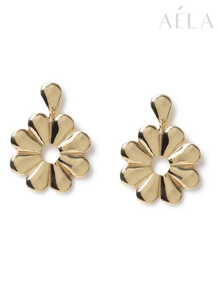 Aela Gold Tone Flower Drop Earrings (AR6373) | ‏50‏₪