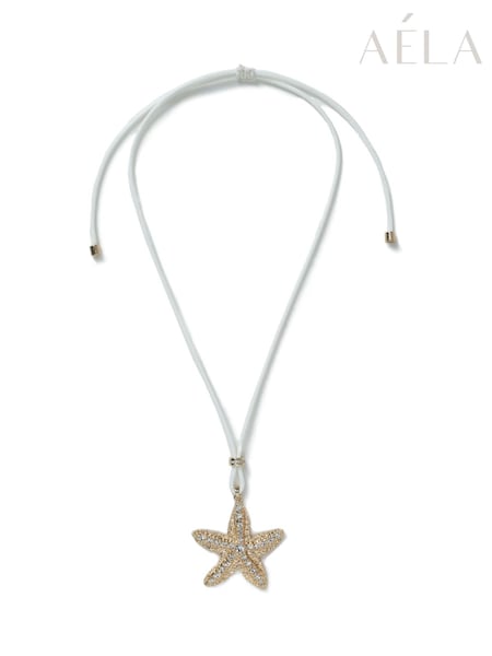 Aela Gold Tone Cord Starfish Pendant Necklace (AR6377) | €21