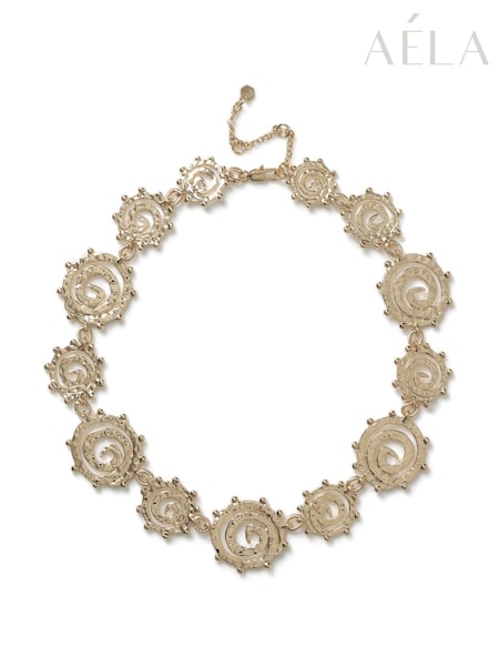 Aela Gold Tone Swirl Collar Necklace (AR6380) | €36