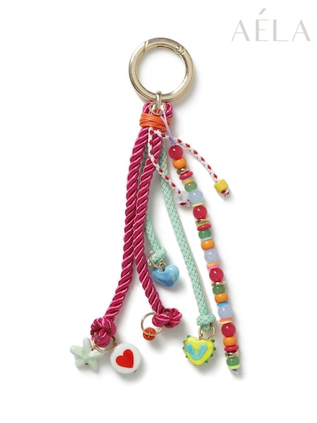 Aela Pink Mixed Bead Charm Bag (AR6381) | ₪63