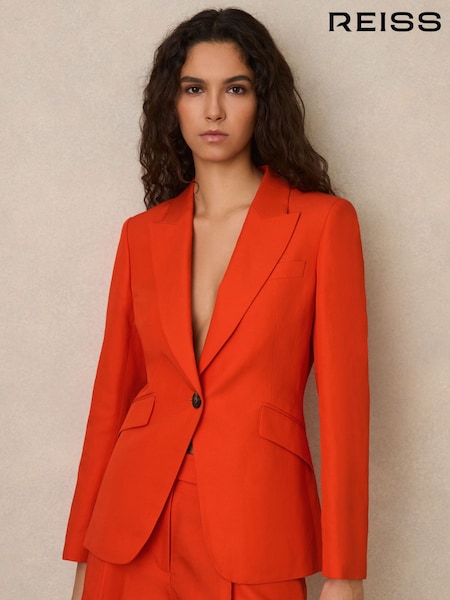 Reiss Orange Raine Single Breasted Suit Jacket With Linen (AR6487) | €381