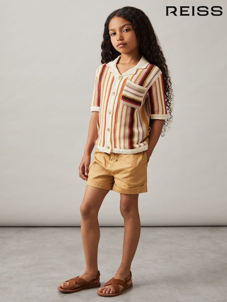 Reiss Candy Cotton Striped Crochet Shirt (AR6524) | 65 €