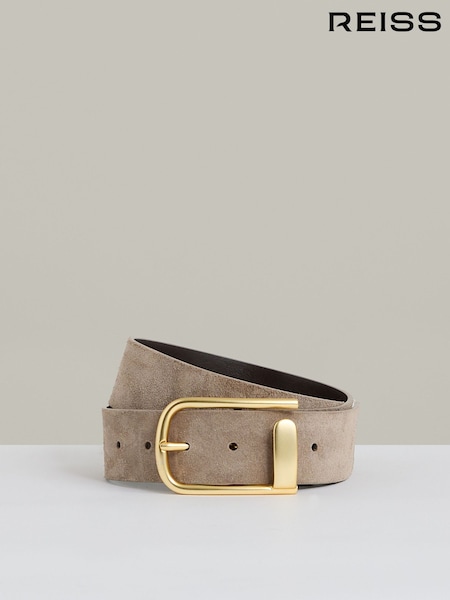 Gris - Reiss Iyla Leather Half Keeper Belt (AR6527) | 95 €