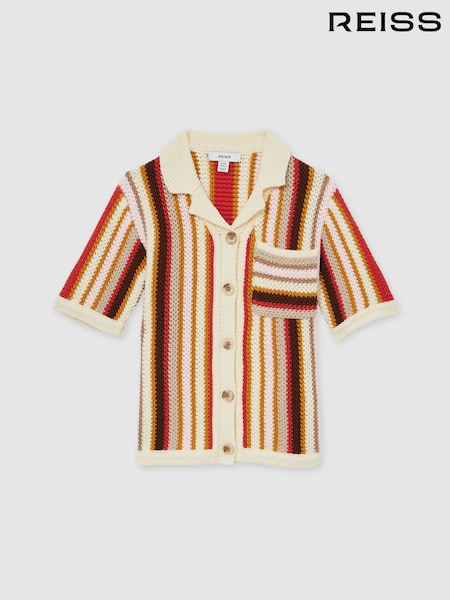 Reiss Candy Cotton Striped Crochet Shirt (AR6539) | € 66
