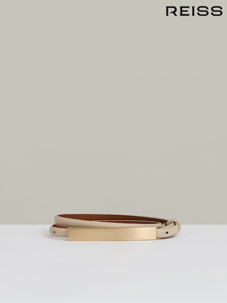 Reiss Ivy Leather Bar-buckle Skinny Belt (AR6540) | 85 €