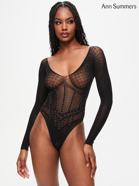Ann Summers Kallie Diamante Corset Style Body (AR6574) | 104 LEI