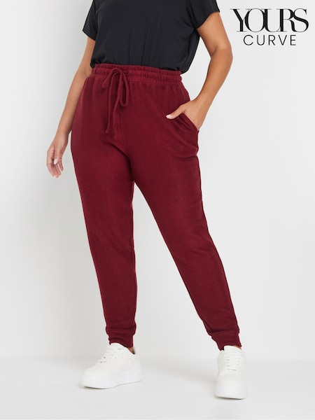 Yours Curve Burgundy Red Burgundy Soft Touch Joggers (AR6603) | €36