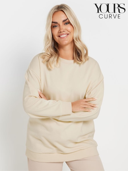 Yours Curve Natural Crew Sweatshirt (AR6635) | €31