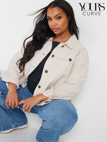 Бежевый - Yours Curve Oversized Denim 100% Cotton Jacket (AR6641) | €52