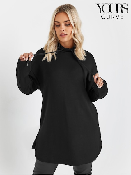 Musta - Yours Curve Soft Touch Korkea kaulus Collegepaita (AR6682) | €46