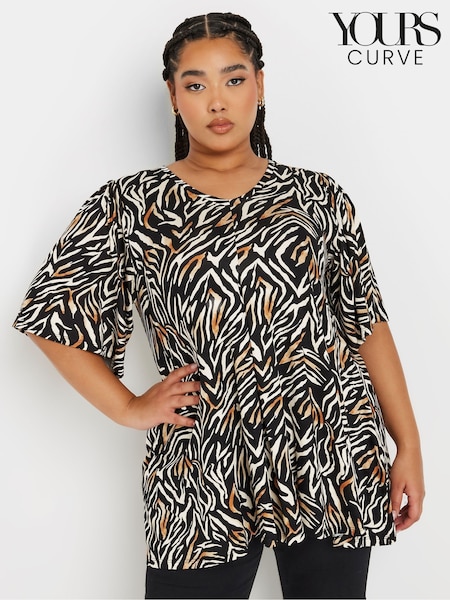 Luonnollinen - Yours Curve Zebra Printti; kuvio Swing Top (AR6699) | €43