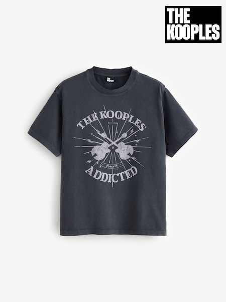 The Kooples Short Sleeved 100% Cotton T-Shirt With Rhinestones (AR6712) | R$ 1.135