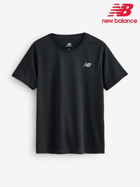 Negro - New Balance Womens Essential Run T-Shirt (AR6743) | 45 €
