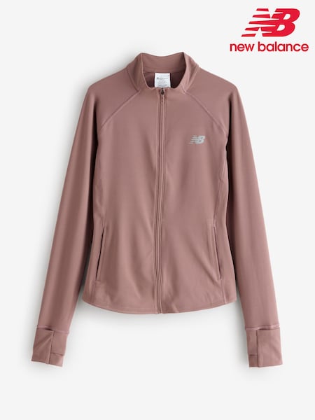 New Balance Brown Womens Harmony Full Zip Running Jacket (AR6749) | €93