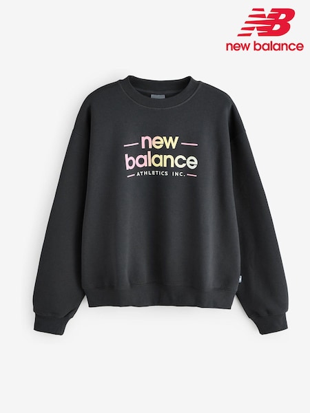 New Balance Black Womens Reimagined Fleece Sweatshirt (AR6760) | €72