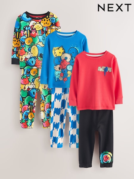 Bright Relaxed Snuggle Pyjamas 3 Pack (9mths-8yrs) (AR6914) | 129 QAR - 158 QAR