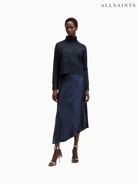 AllSaints Blue Amos Sparkle Dress (AR7028) | €147
