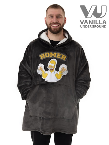 Vanilla Underground Black Mens The Simpsons Homer Blanket Hoodie (AR7171) | €58