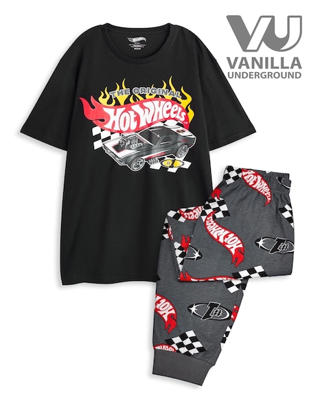 Vanilla Underground Black Mens Hot Wheels 100% Cotton Pyjamas (AR7173) | €37