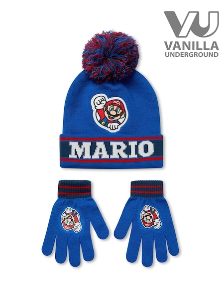 Vanilla Underground Blue Super Mario Boys Hat And Gloves Set (AR7175) | ₪101