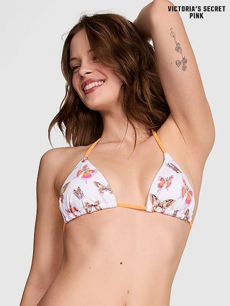 Victoria's Secret PINK White Butterfly Triangle Triangle Terry Bikini Top (AR7205) | €30