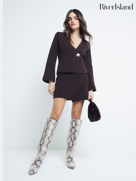 River Island Asymetric Wrap Mini Skirt (AR7238) | 129 LEI