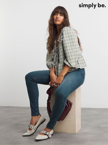 Simply Be Vintage Blue 24/7 Skinny Denim Jeans (AR7323) | €37