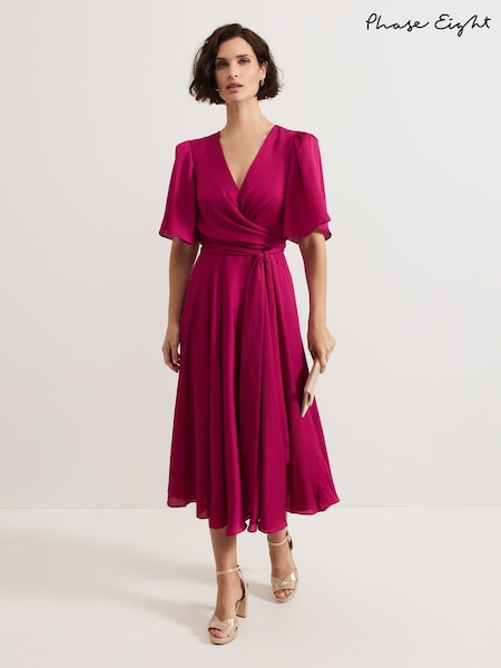 Phase Eight Pink Abbie Textured Plain Dress (AR7370) | €178