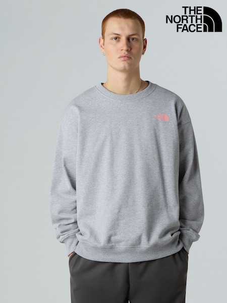 The North Face Grey Expedition Celebration Back Print Oversized Sweatshirt (AR7460) | €92