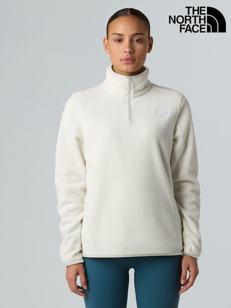 The North Face White Glacier 1/4 Zip Fleece (AR7462) | €77