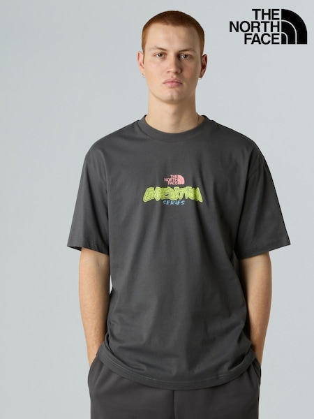 The North Face Grey Expedition Celebration Back Print Oversized T-Shirt (AR7645) | 148 QAR
