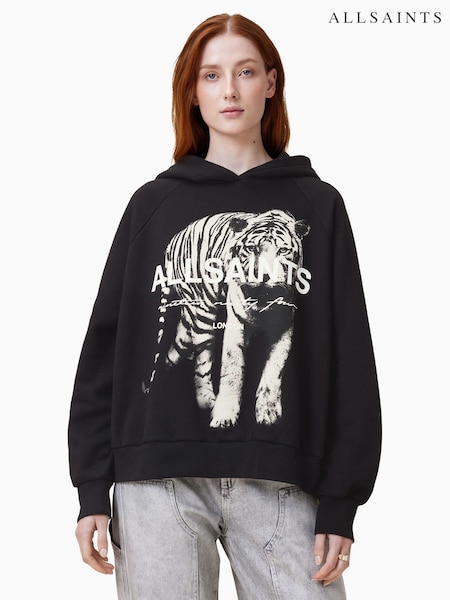 AllSaints Black Kit Talon 100% Cotton Hoodie (AR7763) | €164