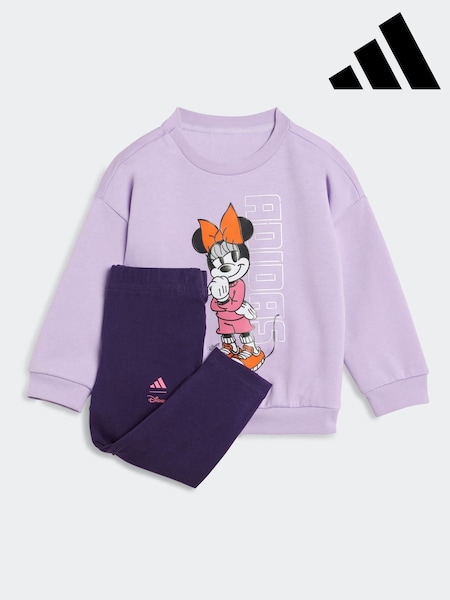 adidas Purple Disney Minnie Mouse Sweatshirt and Joggers Set Infant Kids (AR7813) | R$ 375
