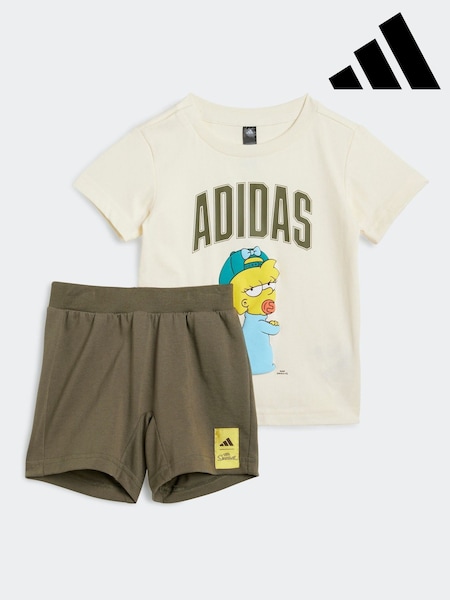 adidas Brown The Simpsons Top and Shorts Set Infant Kids (AR7820) | R$ 295