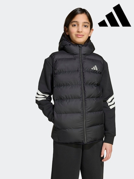 adidas Black Synthetic Down Kids Gilet (AR7856) | €71