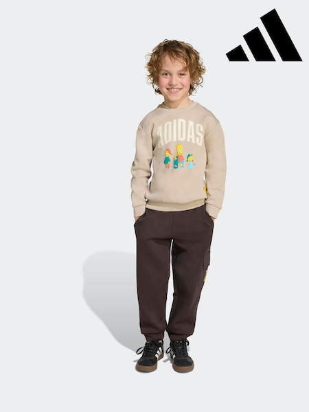 adidas Brown The Simpsons Sweatshirt and Jogger Little Kids (AR7867) | R$ 445