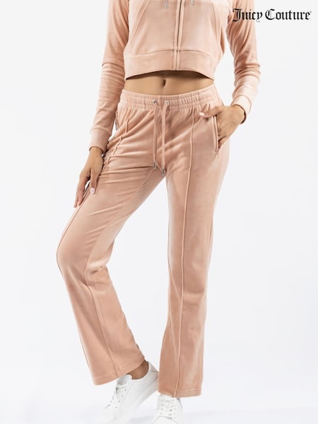 Juicy Couture Cream Velour Track Jogger (AR7874) | SGD 145