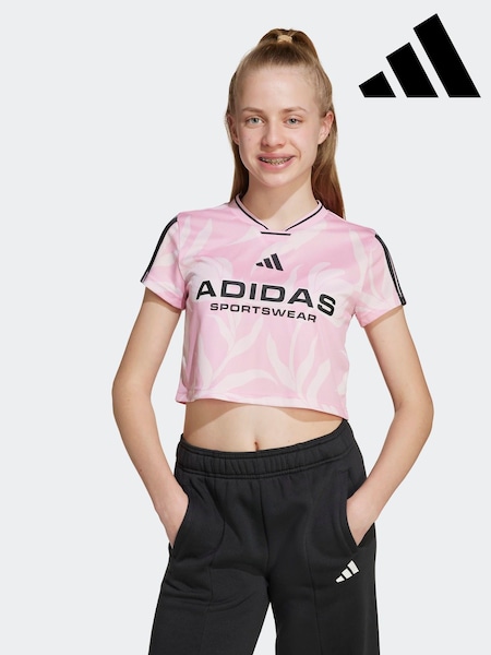 adidas Pink House of Tiro Colors of Football Crop T-Shirt Kids (AR7889) | R$ 195