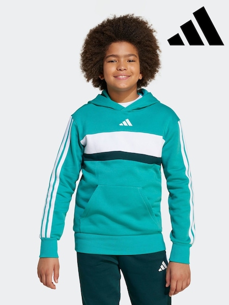 adidas Green Seasonal Essentials Tiberio 3-Stripes Fleece Hoodie Kids (AR7910) | R$ 325