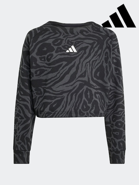 adidas Black Future Icons Cropped Sweatshirt Kids (AR7920) | R$ 325