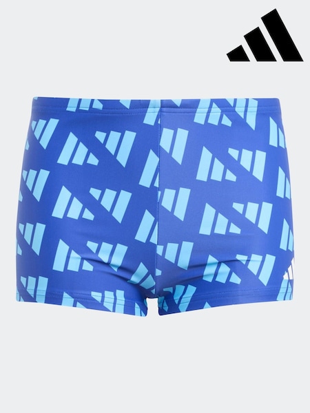 adidas Blue Logo Graphic Swim Boxers Swimshort (AR7934) | €26