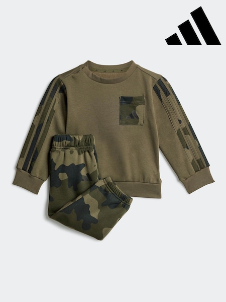 adidas Green Essentials Camo Fleece Sweat top & jogger set Set Infant Kids (AR7961) | R$ 325