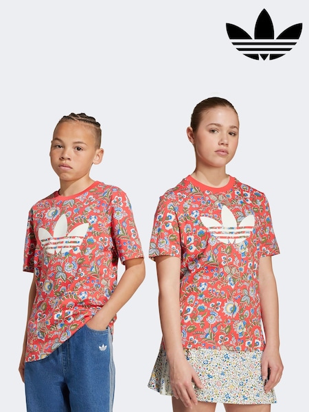 adidas Originals Red X Liberty London Kids T-Shirt (AR8025) | AED134