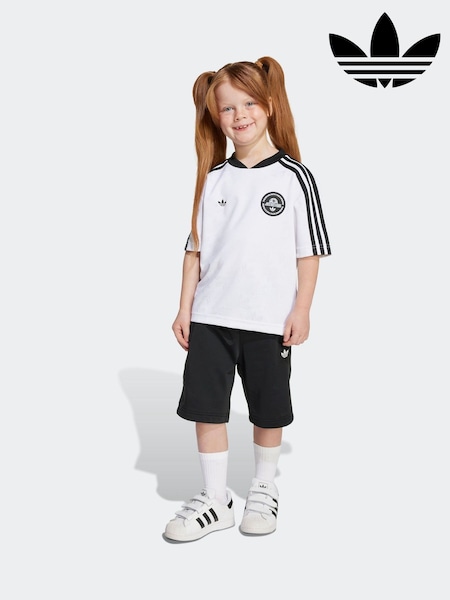 adidas Originals White Little Kids T-Shirt and Shorts Set (AR8035) | €46