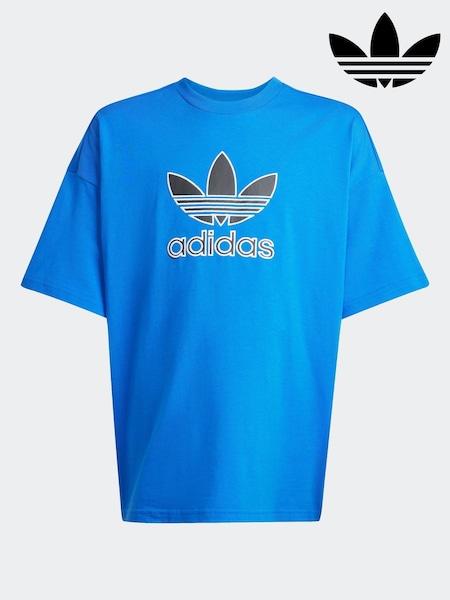 adidas Originals Blue Oversize Trefoil T-Shirt (AR8056) | €18.50