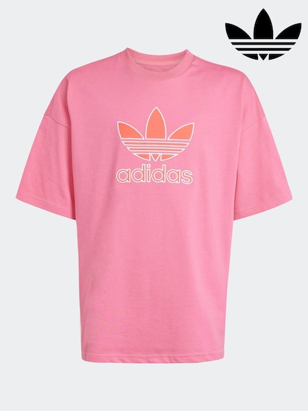Pink Oversized Trefoil T-Shirt (AR8062) | €18.50